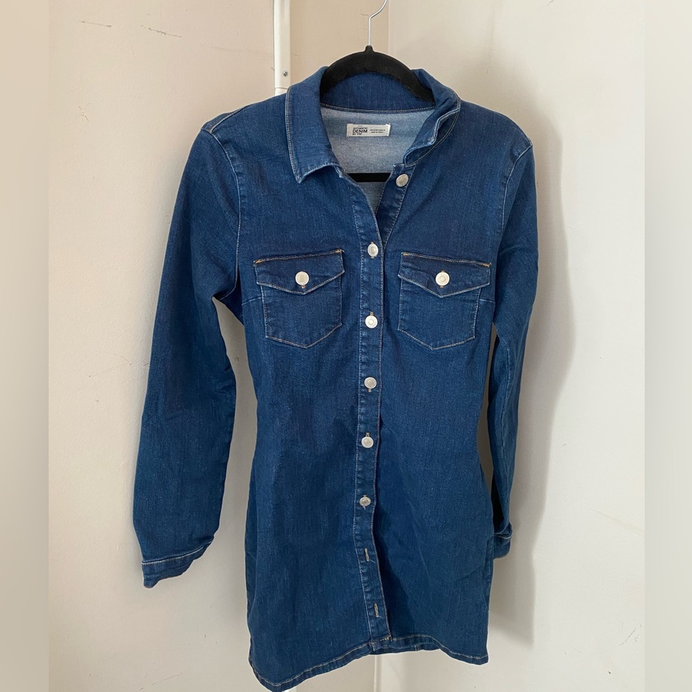 Zara denim midi dress